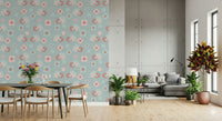 Pastel Pop Floral and Bird Wallpaper – Lighthearted wallpaper featuring pastel blossoms and charming birds.