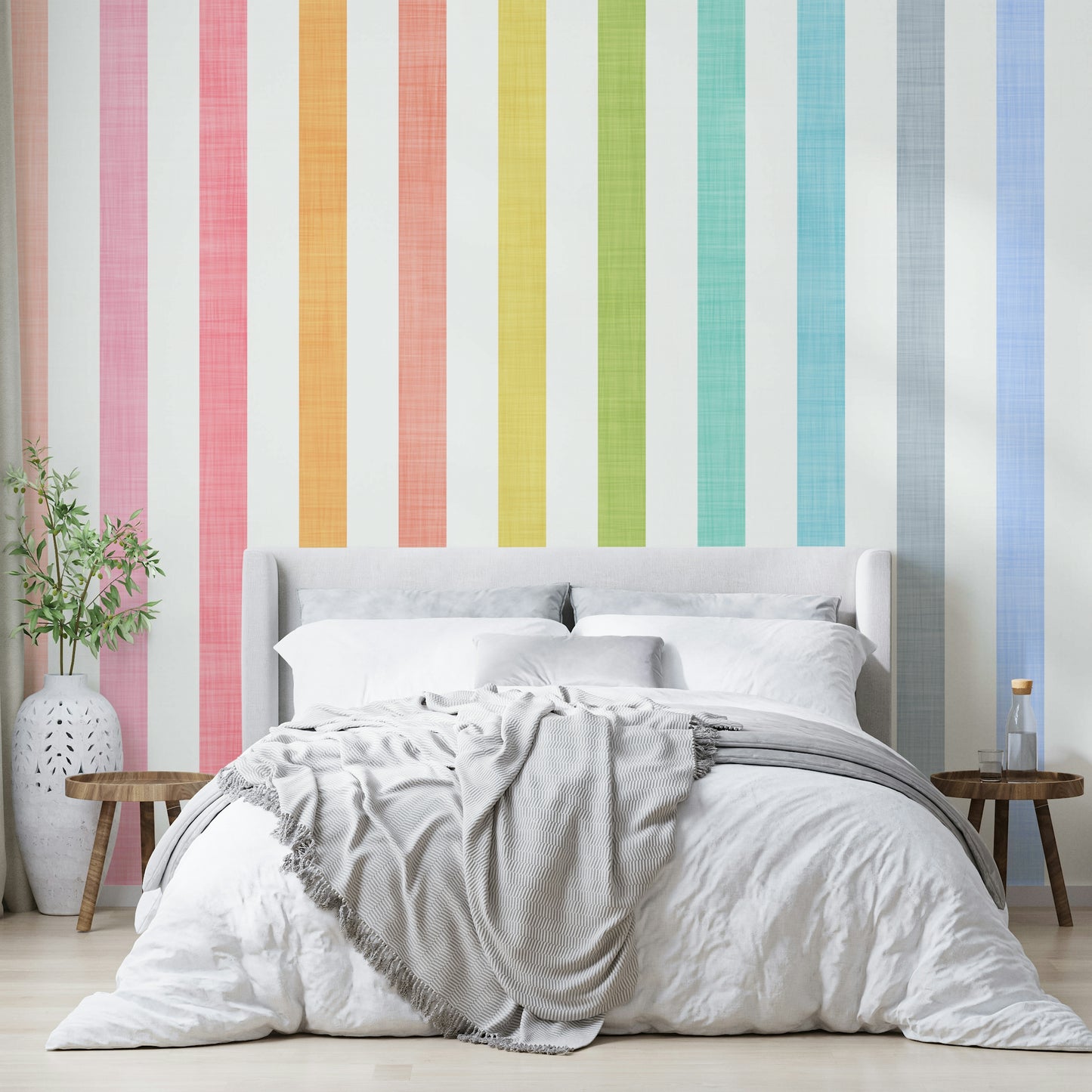 Pastel Breeze Vertical Stripes Wallpaper