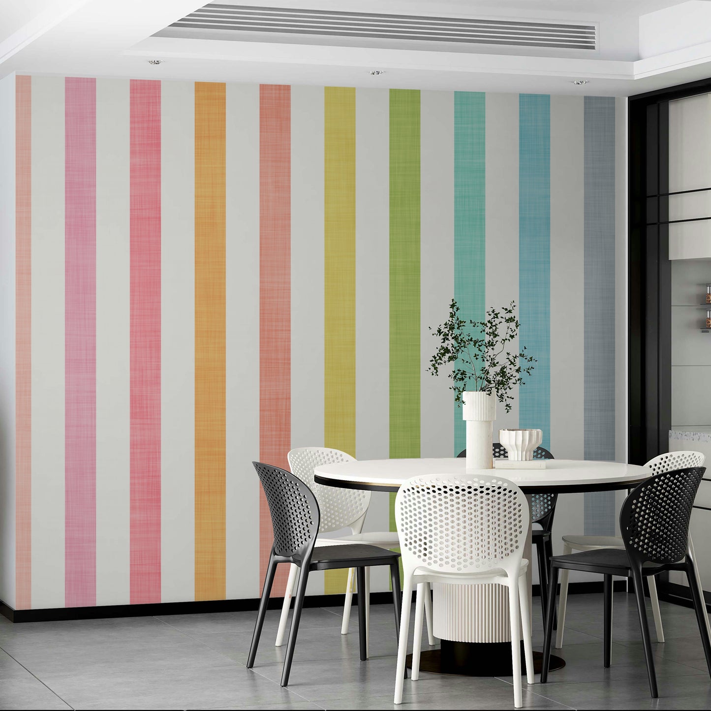 Pastel Breeze Vertical Stripes Wallpaper