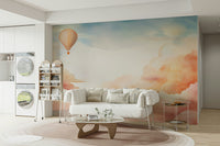 Ethereal sky home décor for a soft and cozy master bedroom with cream linens.