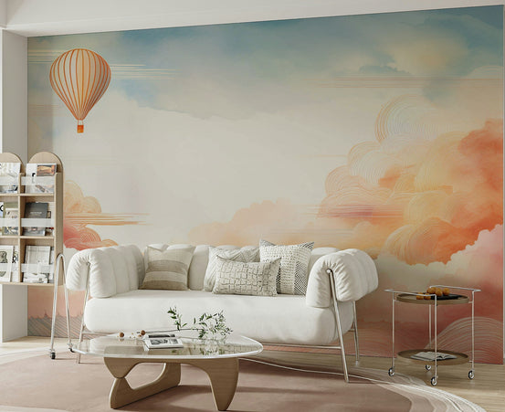Ethereal sky home décor for a soft and cozy master bedroom with cream linens.