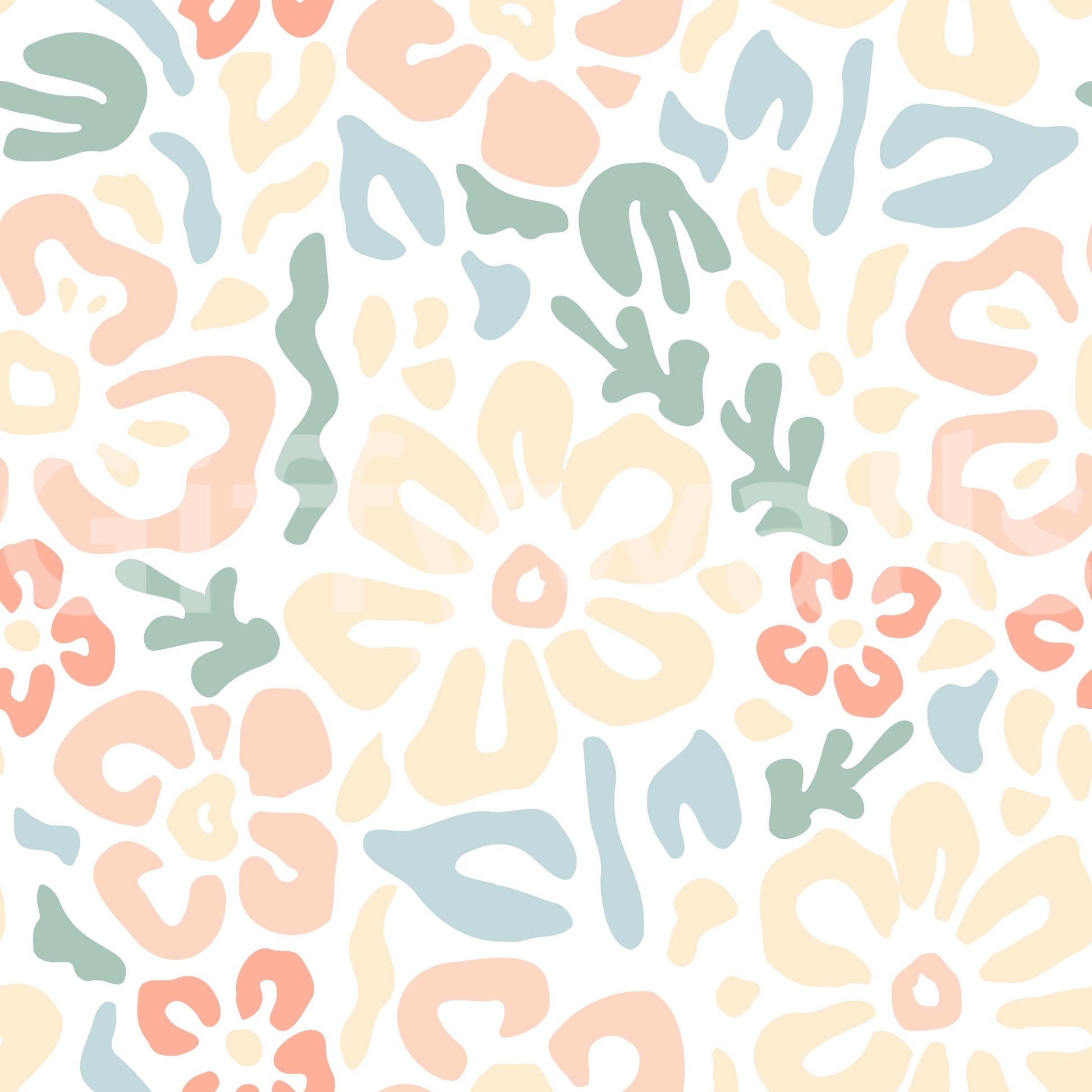 Summer-themed floral wallpaper

