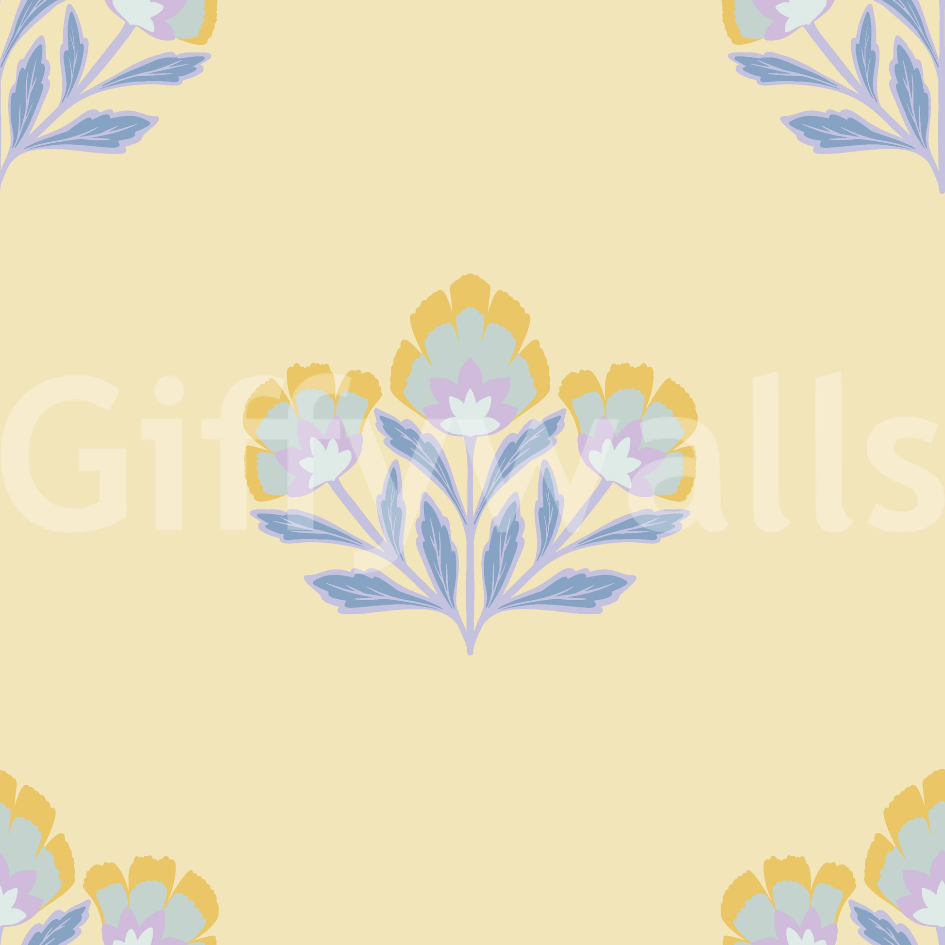 Lovely Serene Flora wallpaper for walls, exquisite bloom illustration.