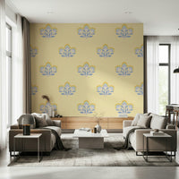 Beautiful Serene Flora wallpaper, captivating symmetric flower print.