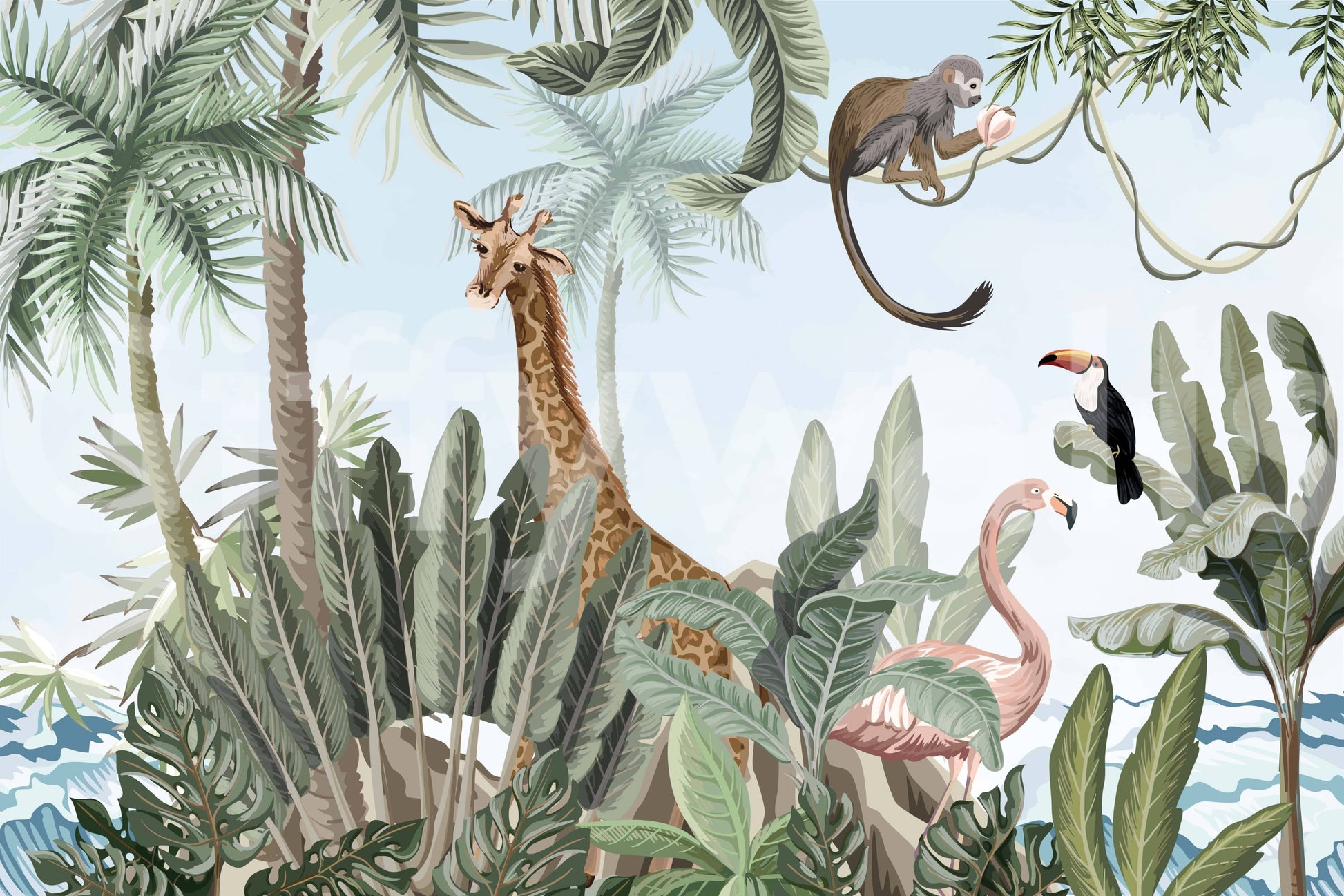 The style is painterly or a soft-focus photograph.

