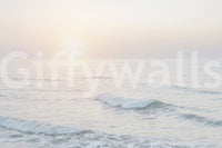 Beautiful pastel ocean dawn mural for calm interiors.

