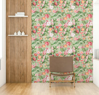 Pastel-colored rose mural bringing a soft, serene touch to your room.

