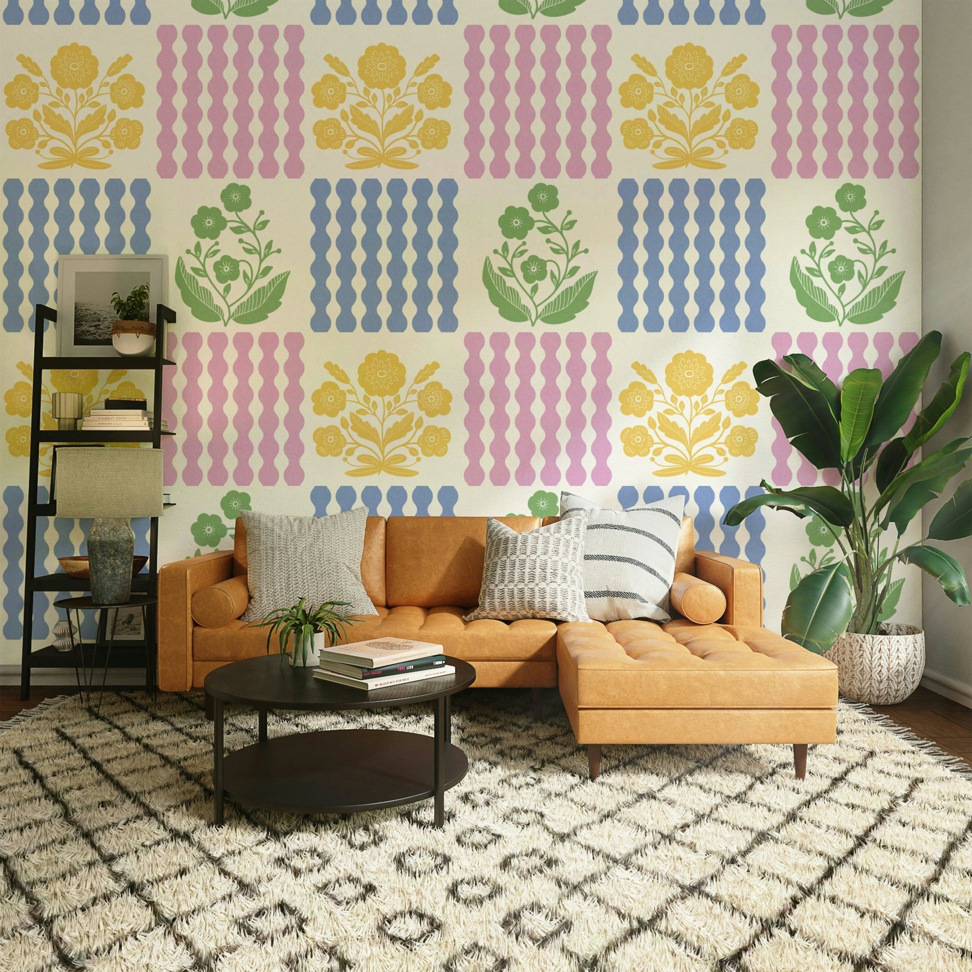 Pastel Pop Florals Wallpaper⁠
