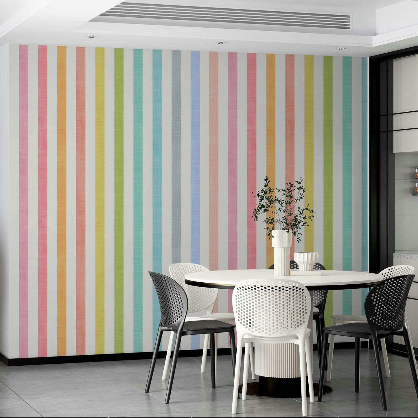 Colorful vertical lines in pastel shades