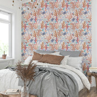 Serene coastal wallpaper with starfish

