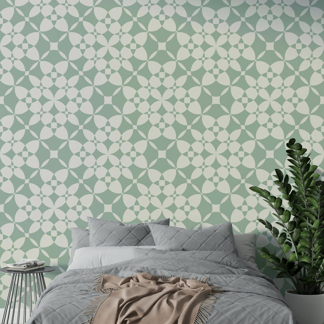 Pastel Tiles Wallpaper | Soft Geometric Pattern Wall Decor