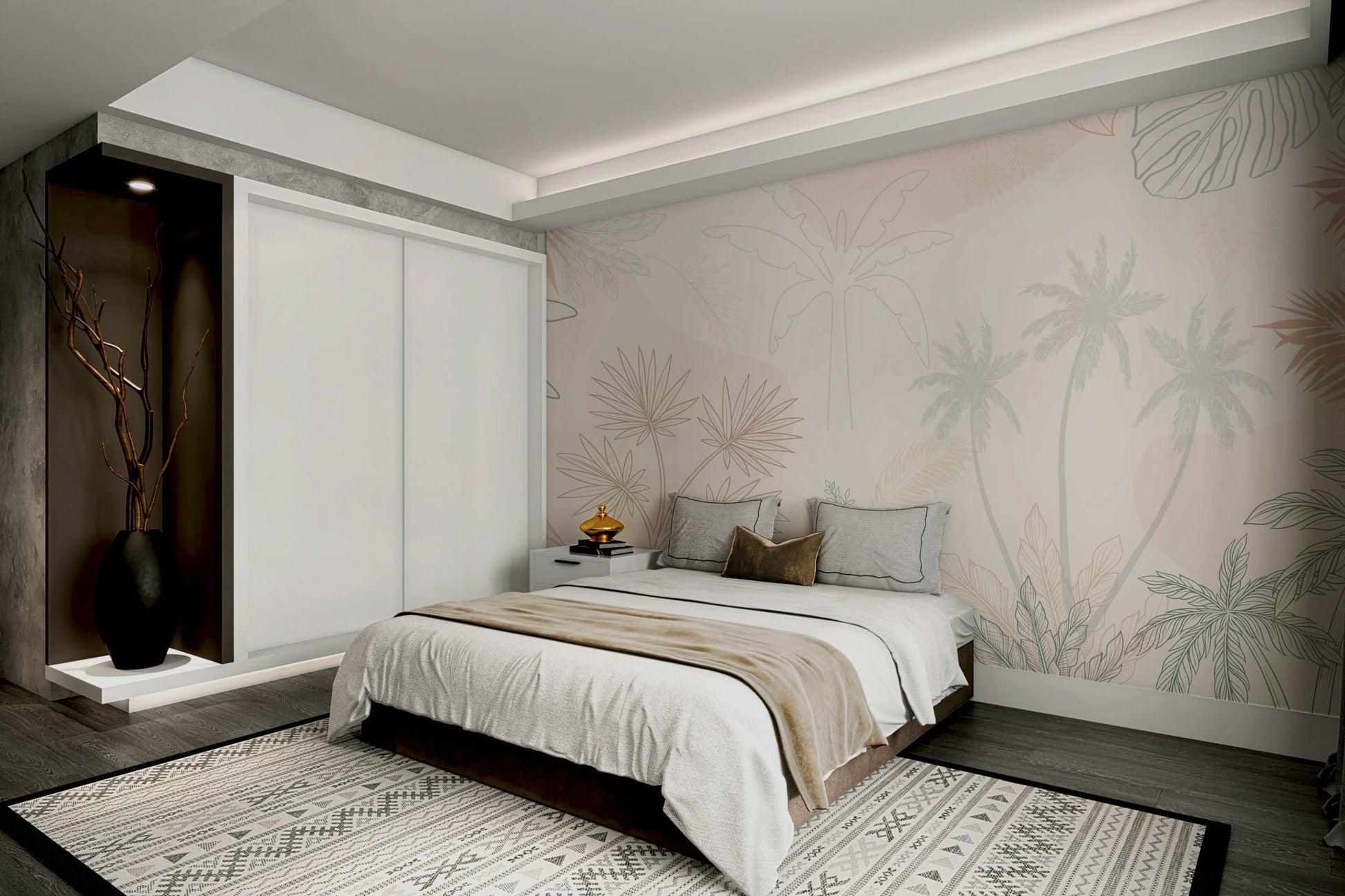 The design has a beautiful, artistic aesthetic.

