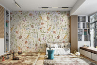 A calm and serene mural with a natural feel.

