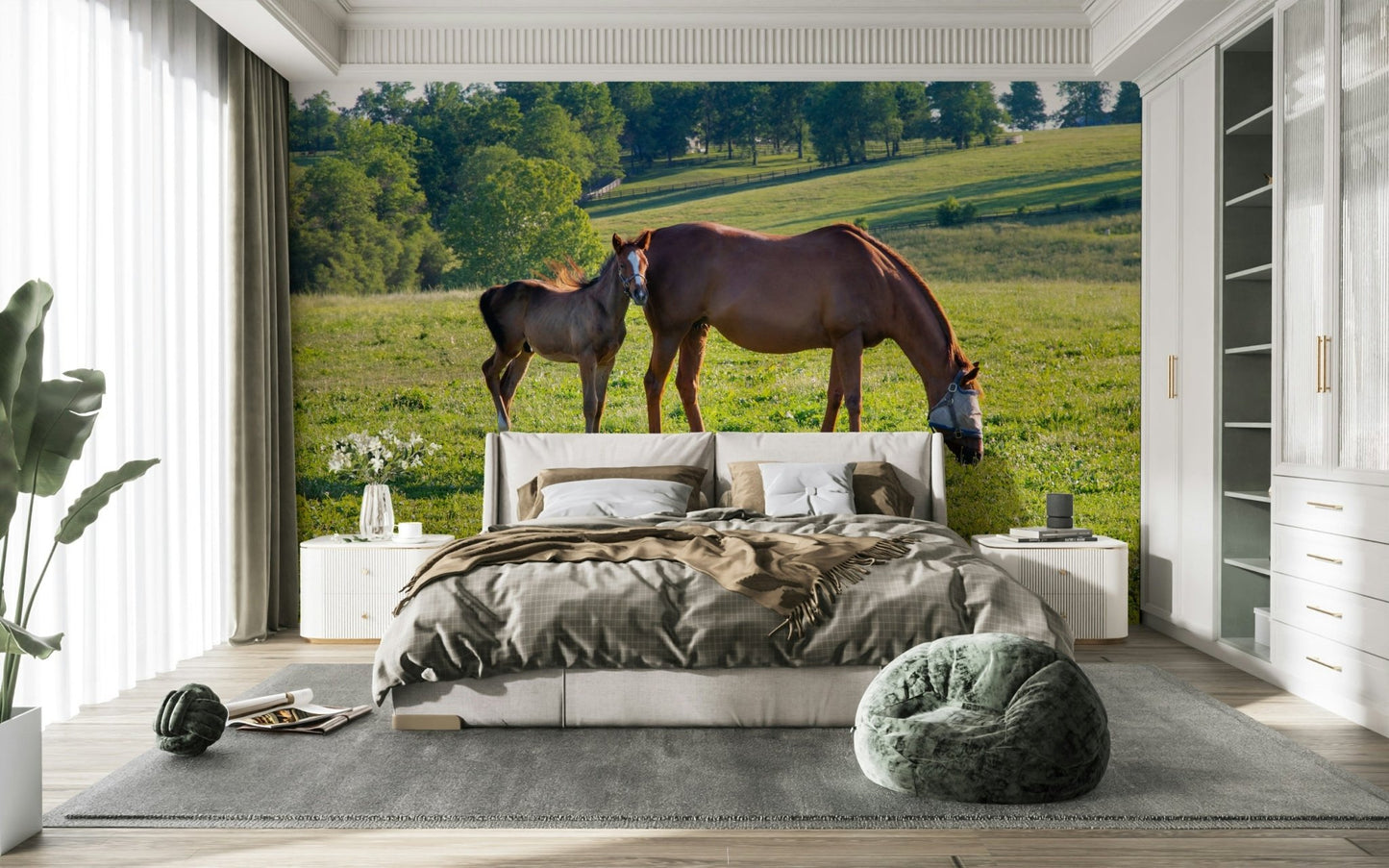 Pastoral Equine Duo Wall Mural