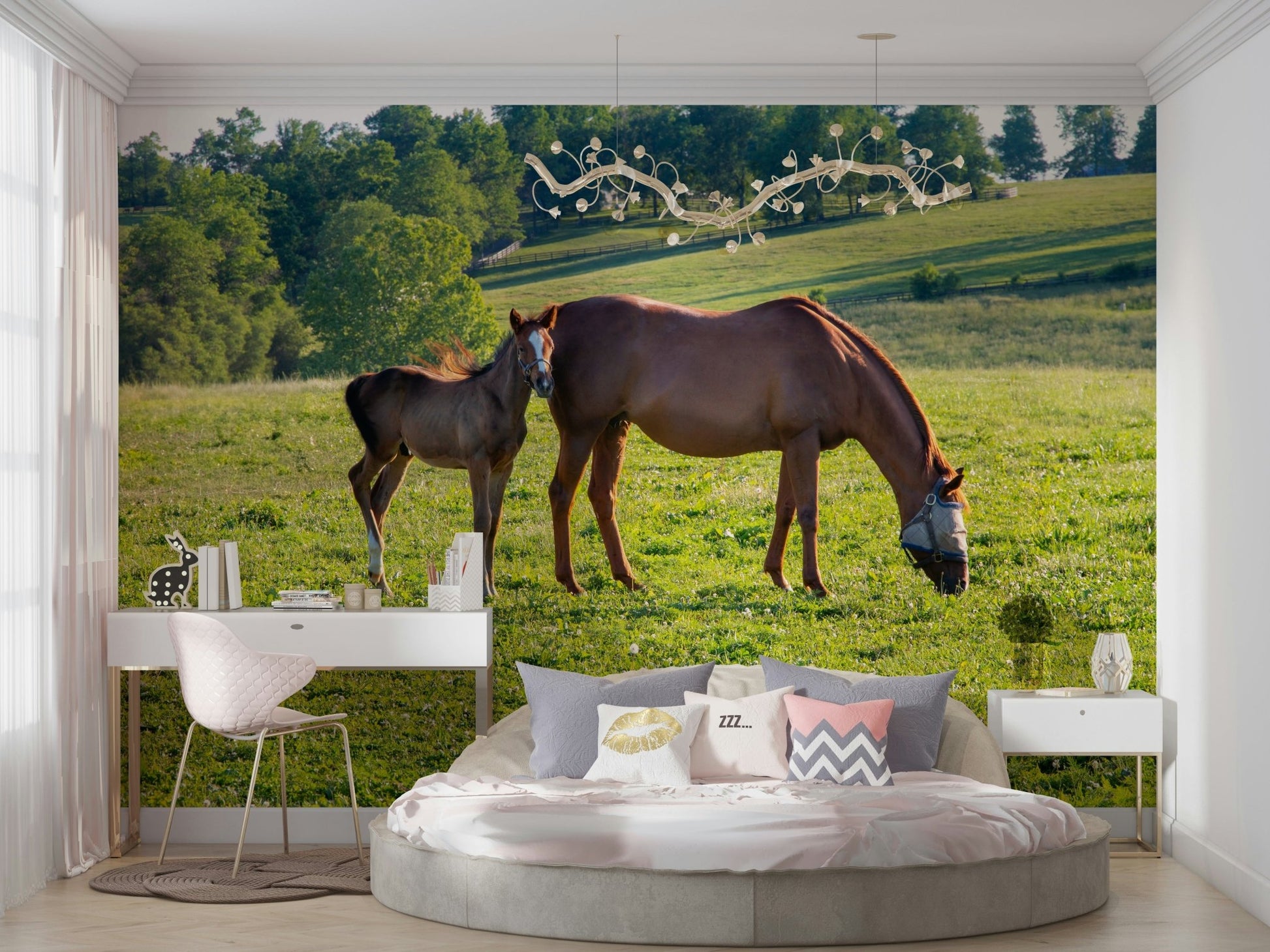 Pastoral Equine Duo Wall Mural