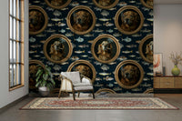 Artistic fusion of paws and fins in a single design.

