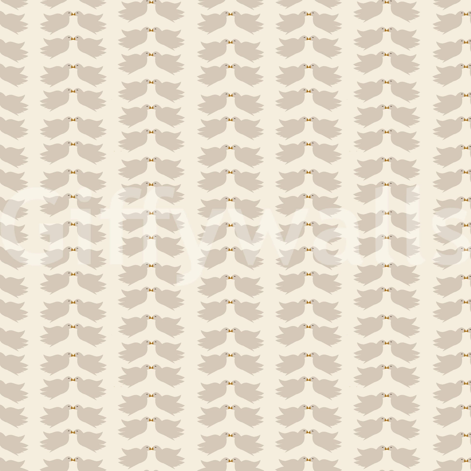 Peaceful Duets sweet mural endless column of happy doves.