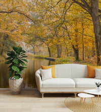 The colors are gentle and warm, with many shades of yellow, gold, and green.

