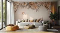 Add charm with Peach Blossom Elegance Mural