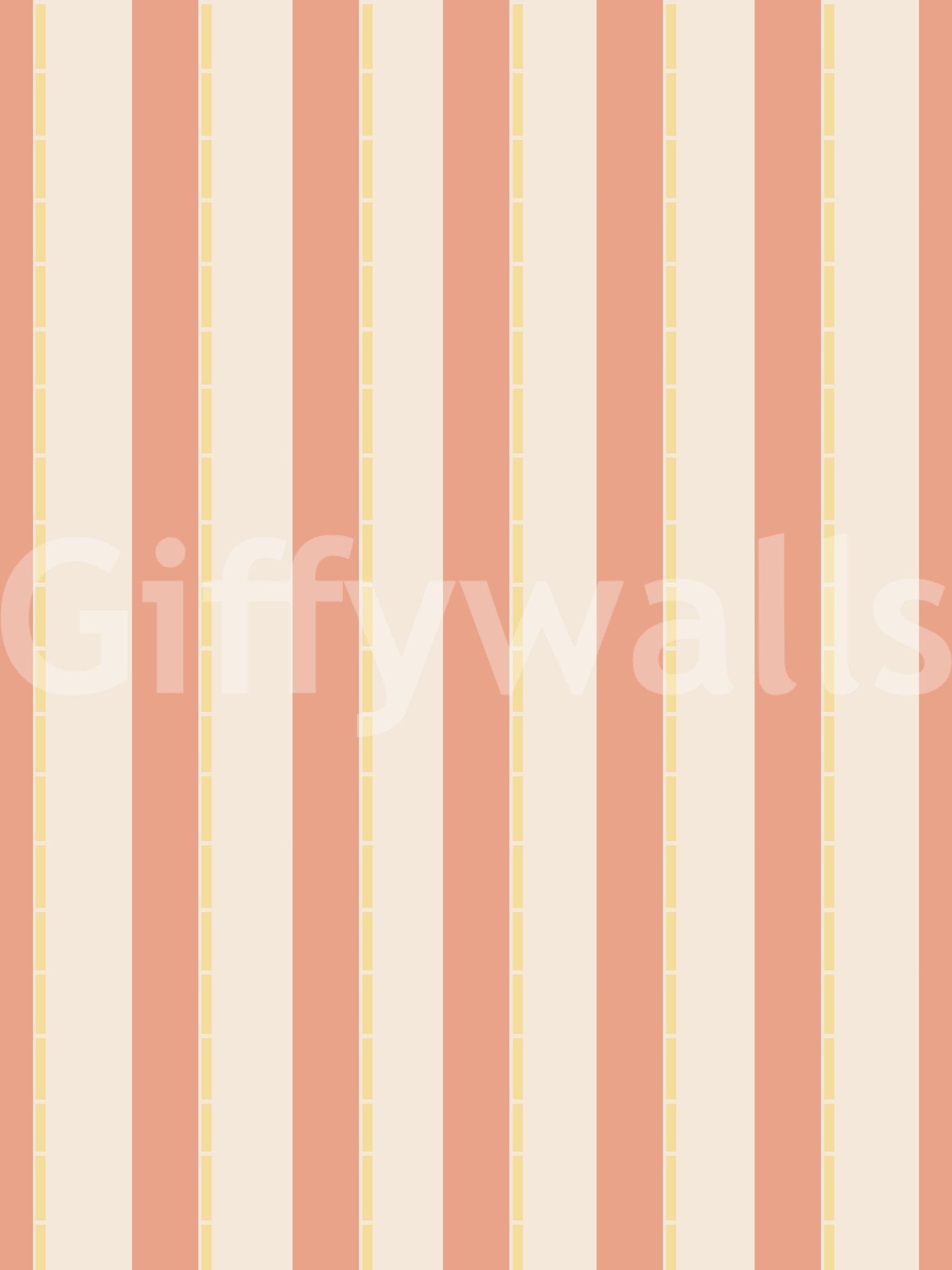 Modern Peach & Cream Stripes Wallpaper for a subtle feature wall.