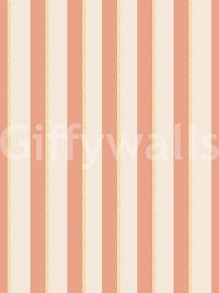 Modern Peach & Cream Stripes Wallpaper for a subtle feature wall.