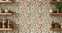 Peaches Painterly Cherries Wallpaper⁠ fro pantry