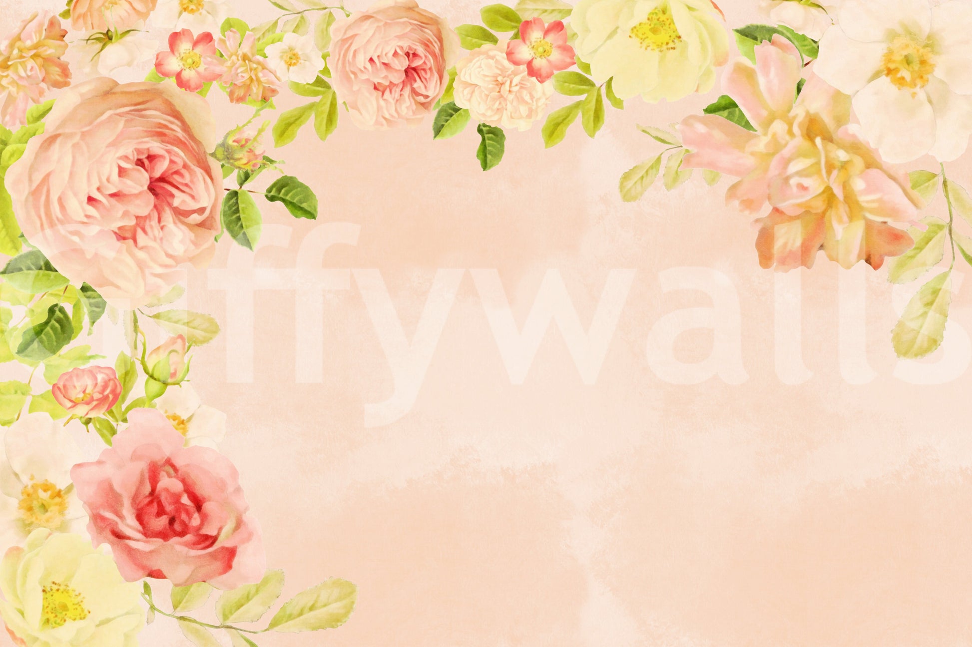 Cheerful flower design wallpaper

