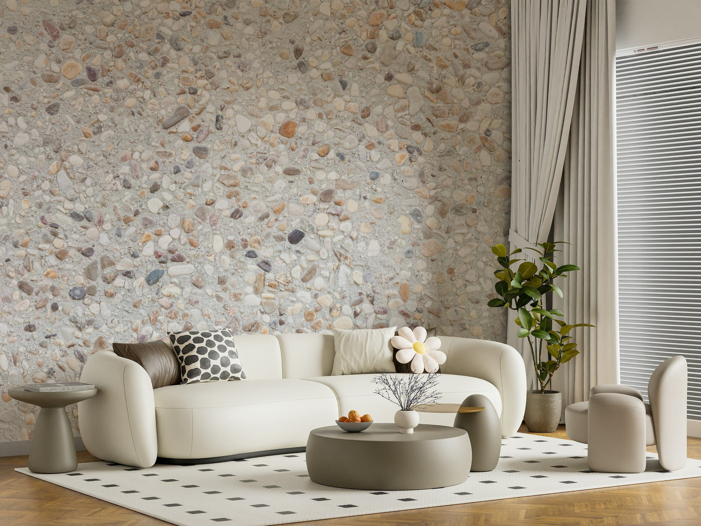 Pebble Beach Texture Wall Mural -2306812