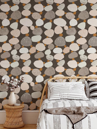 Reusable wallpaper with elegant pebbled patterns