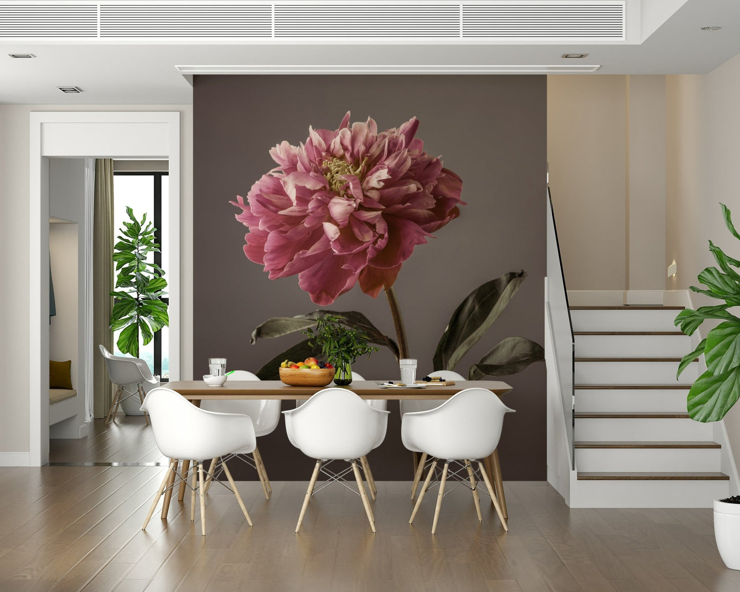 Wallpaper: Peony Blush sumptuous flower artwork for home décor.