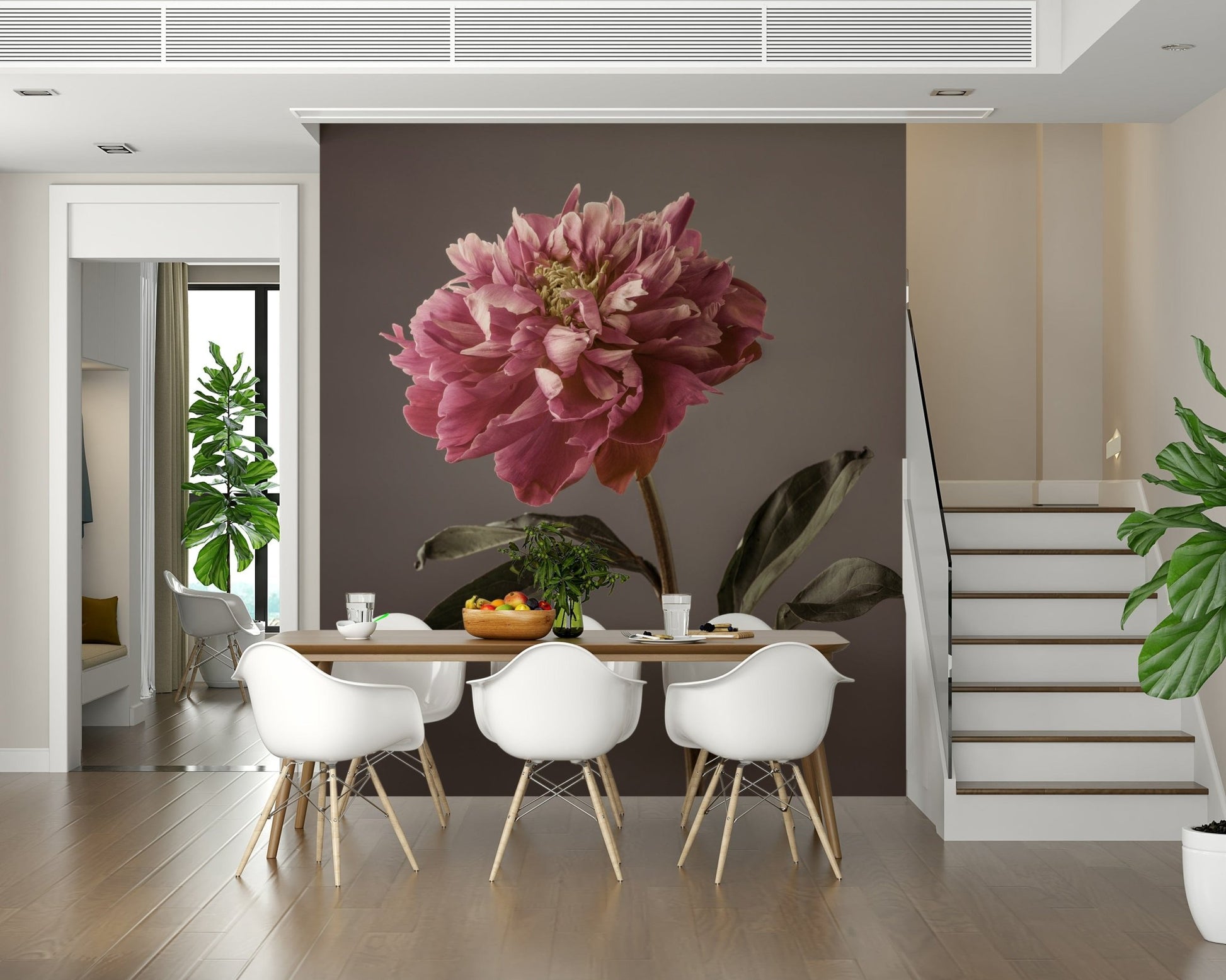 Wallpaper: Peony Blush sumptuous flower artwork for home décor.