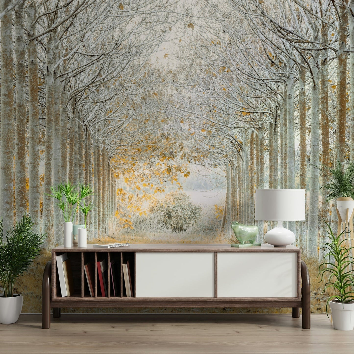 Rows of trees mural wallpaper

