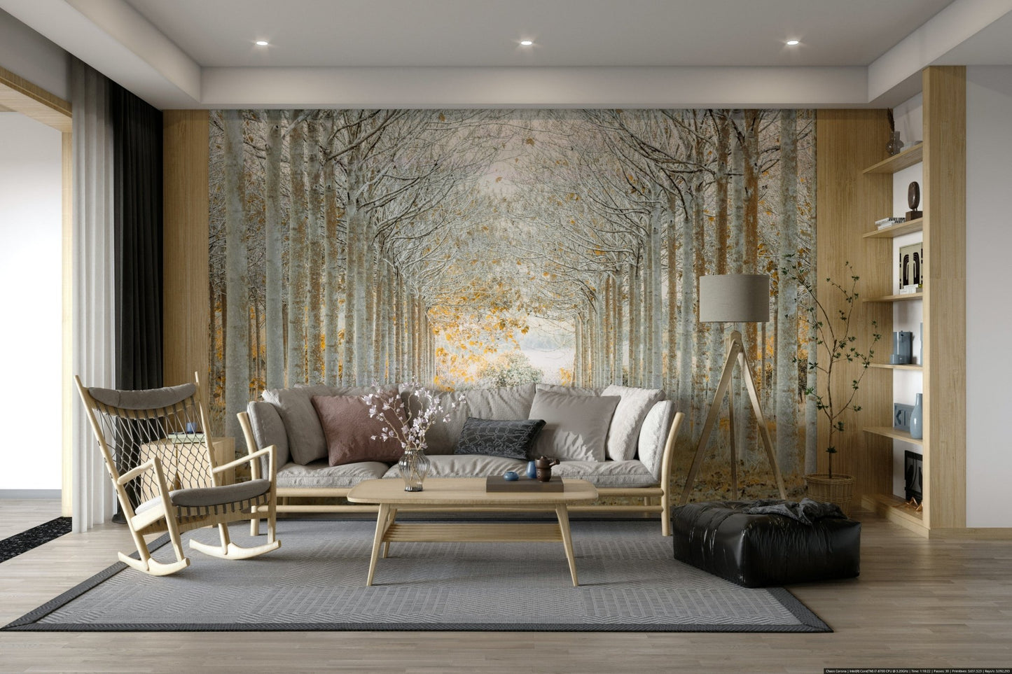 Neutral toned forest wall art

