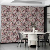 Soft floral wallpaper featuring pastel peonies

