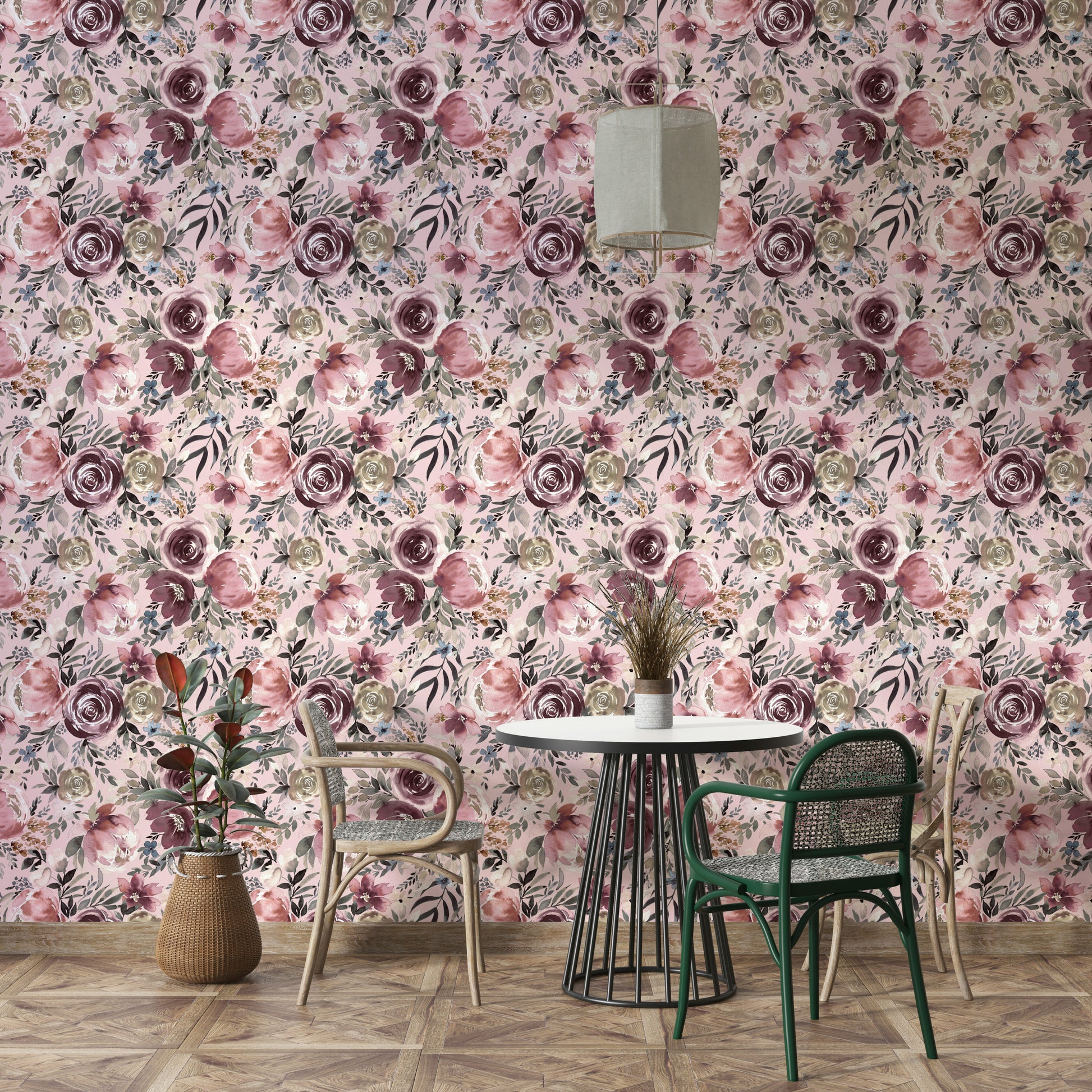 Close-up of petal peonies in soft pastel colors

