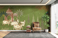 Pichwai Darshan Wall Mural nature theme


