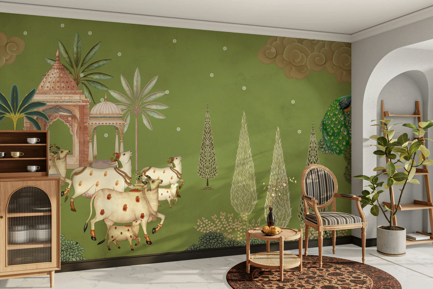 Pichwai Darshan Wall Mural art

