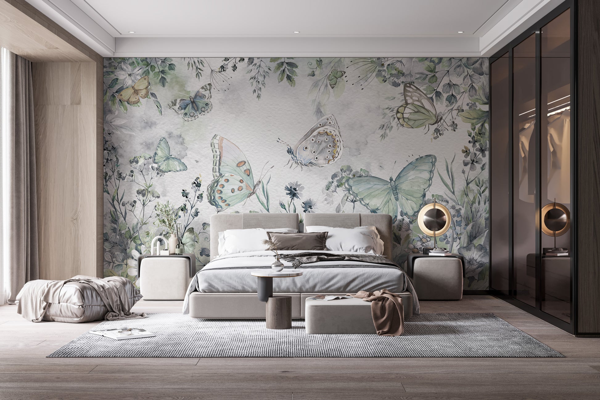 Butterfly Garden Wall Mural - Giffywalls