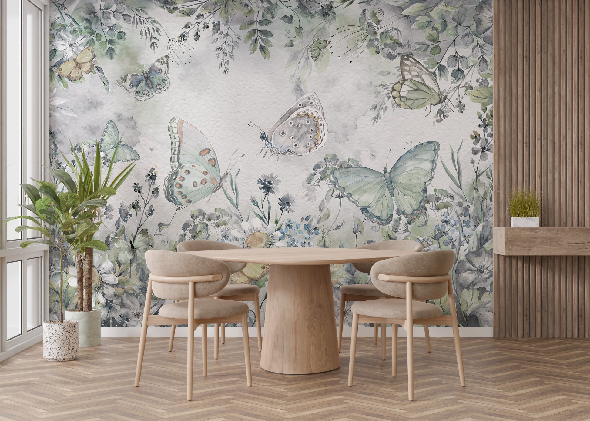 Butterfly Garden Wall Mural - Giffywalls