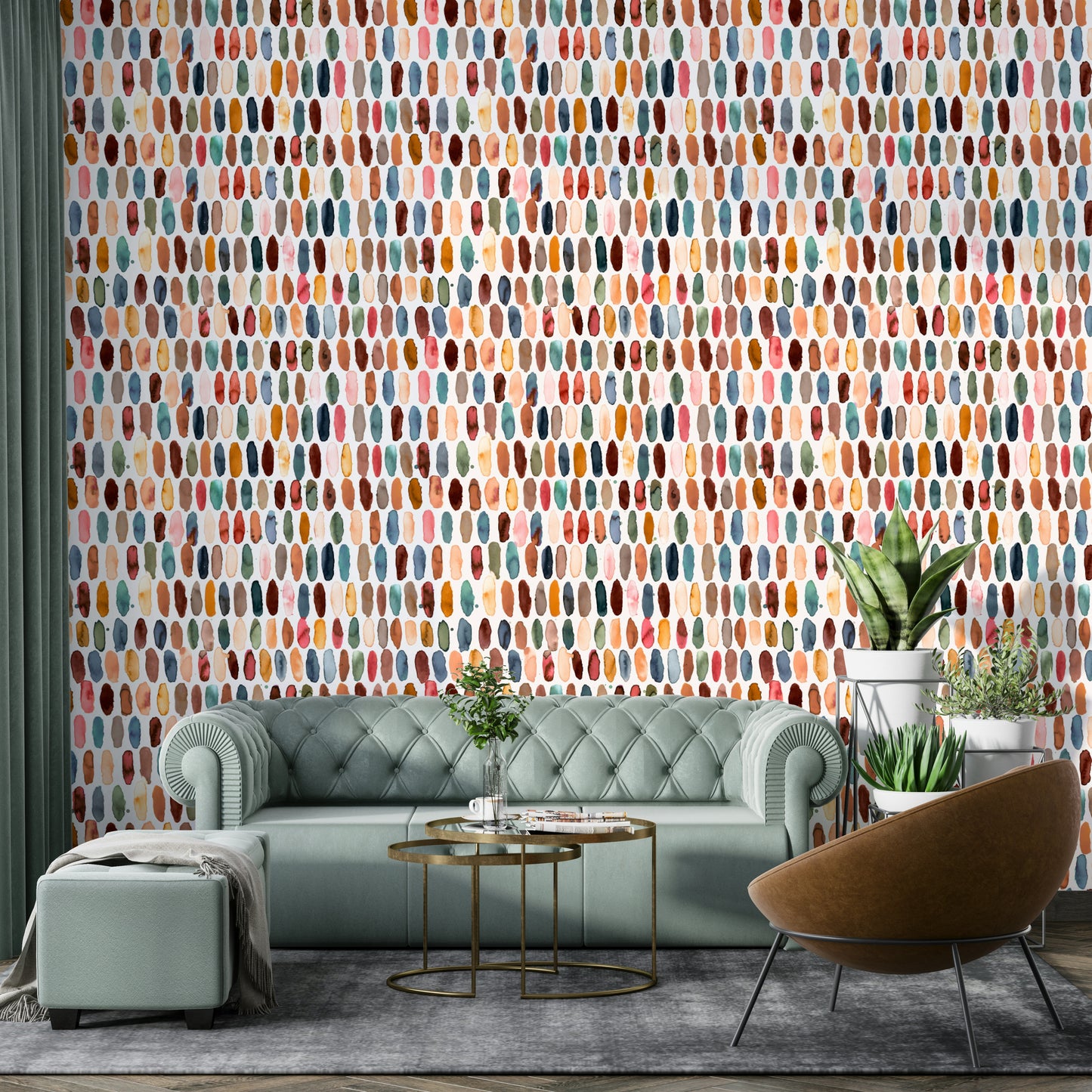 Modern brown wallpaper for contemporary and Nordic interiors.

