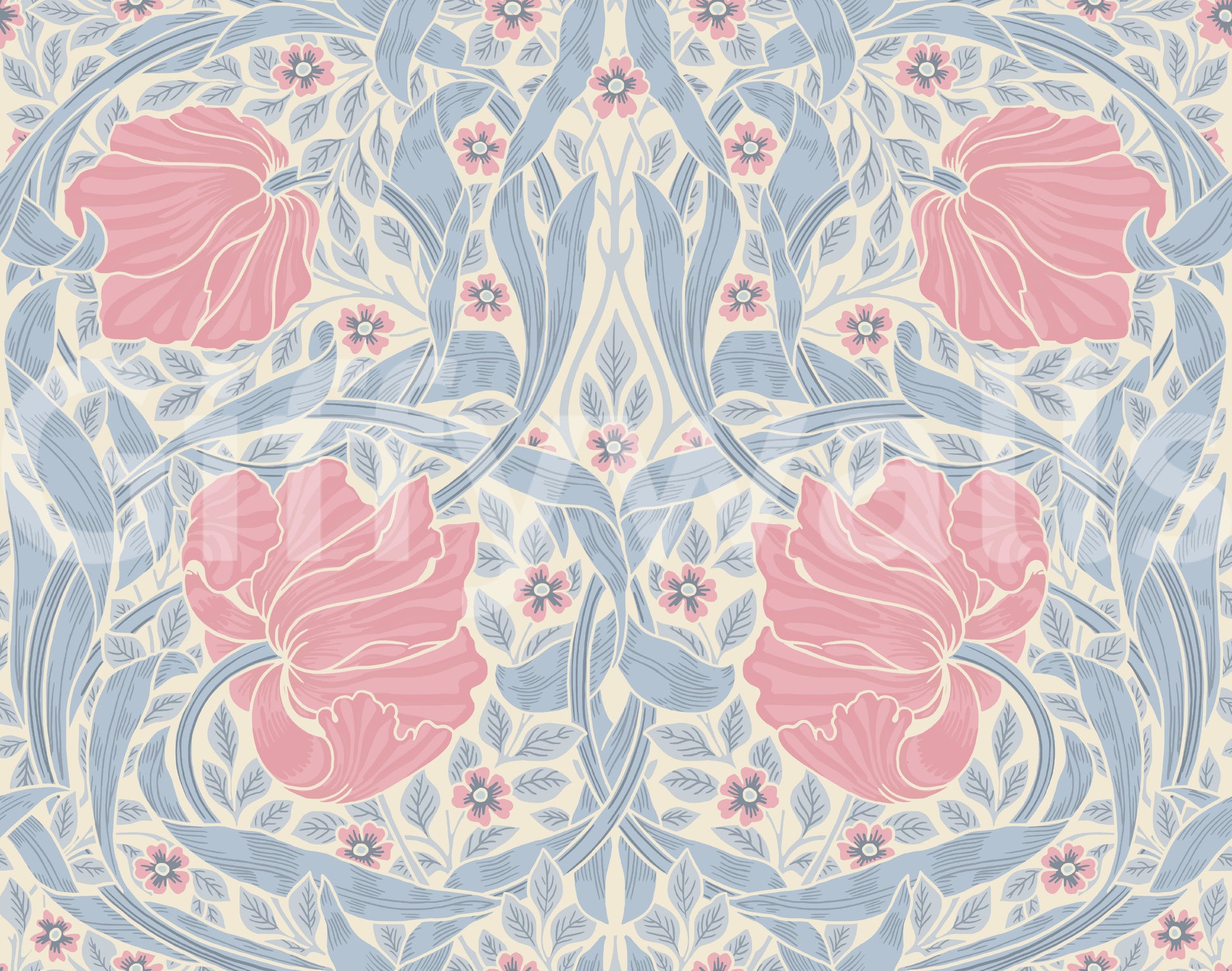Vintage floral wallpaper for interiors

