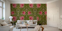 Sophisticated wallpaper with intricate floral details

