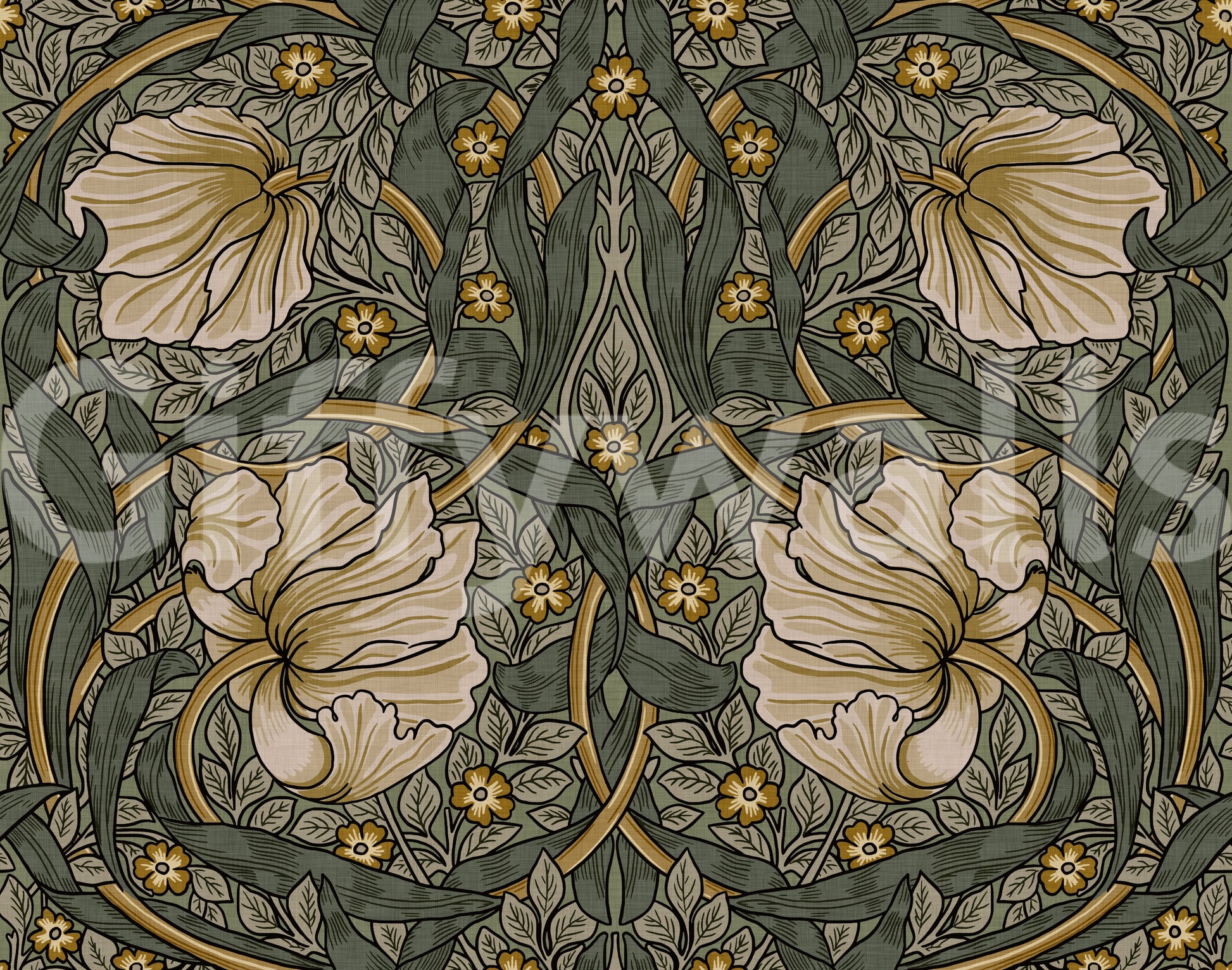Pimpernel wallpaper with rich floral design

