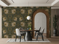 Victorian floral wallpaper design

