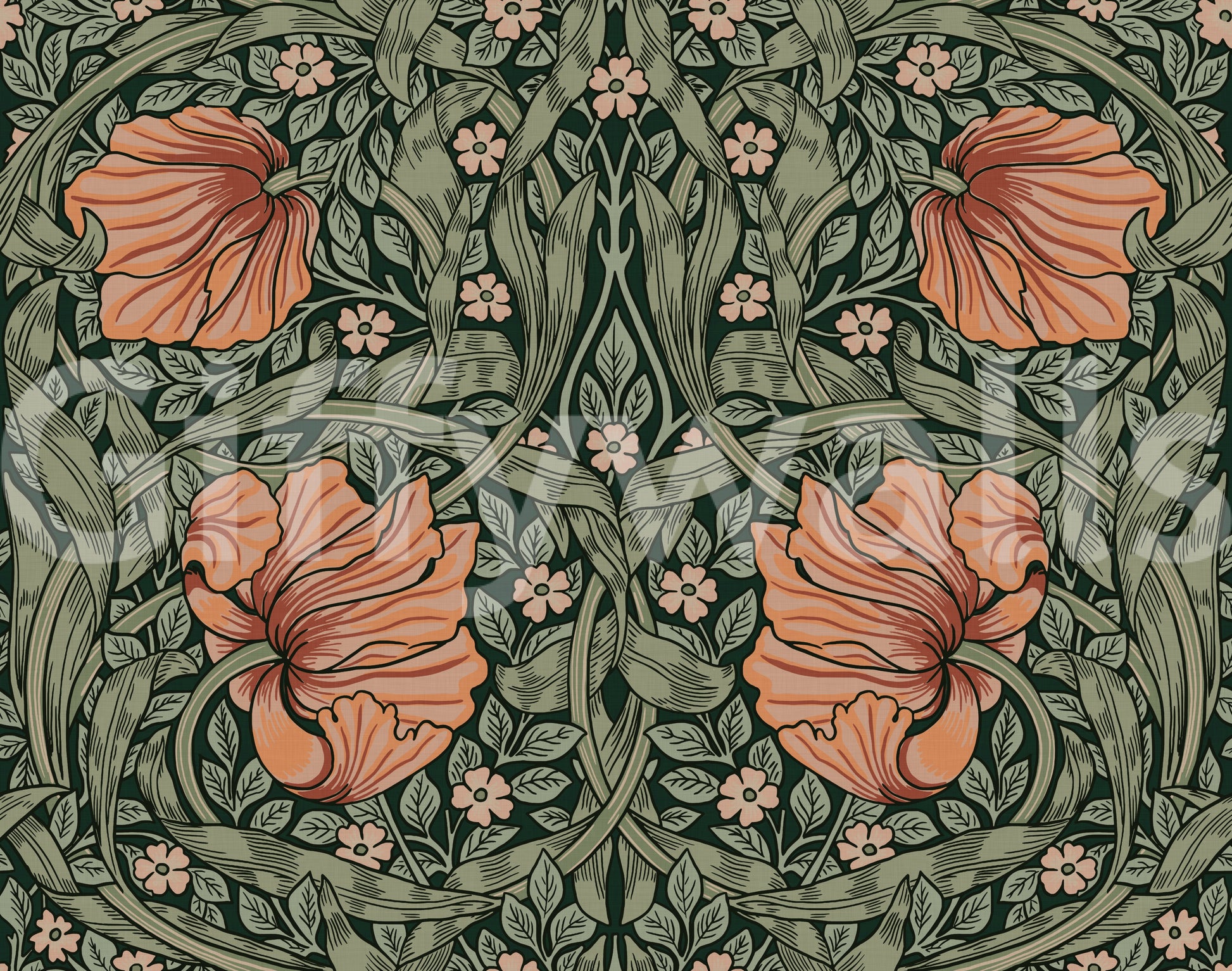 Sophisticated William Morris wallpaper for cozy spaces

