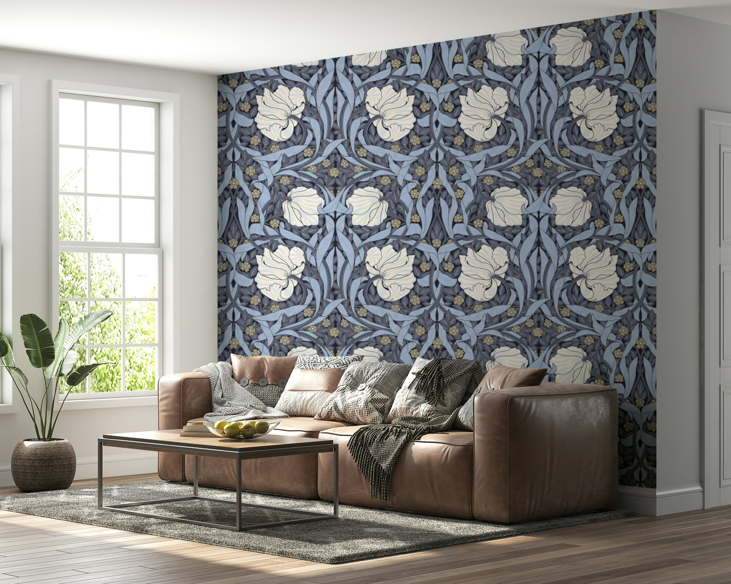 Classic pimpernel pattern wallpaper for cozy interiors


