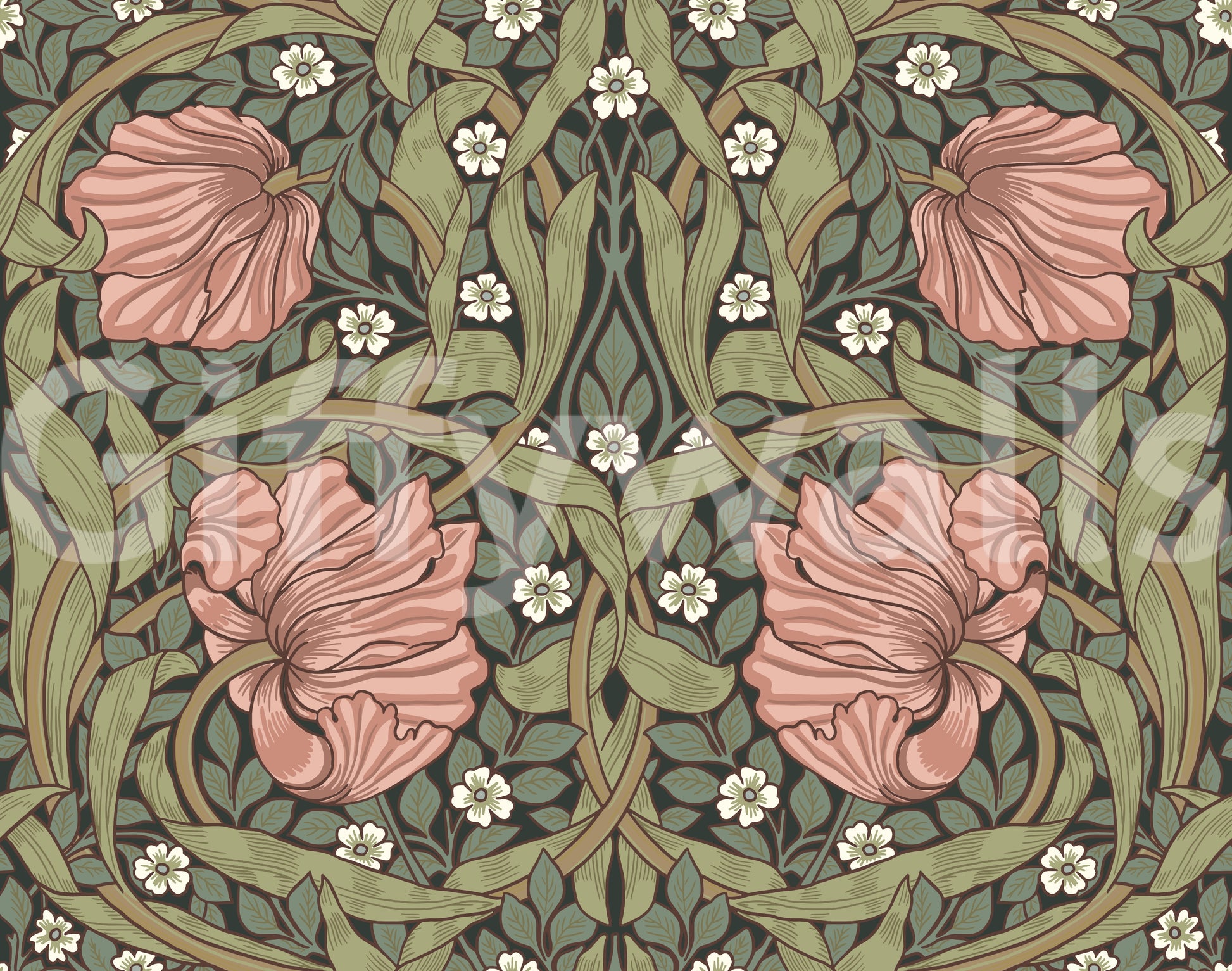 Sophisticated vintage floral design for home decor

