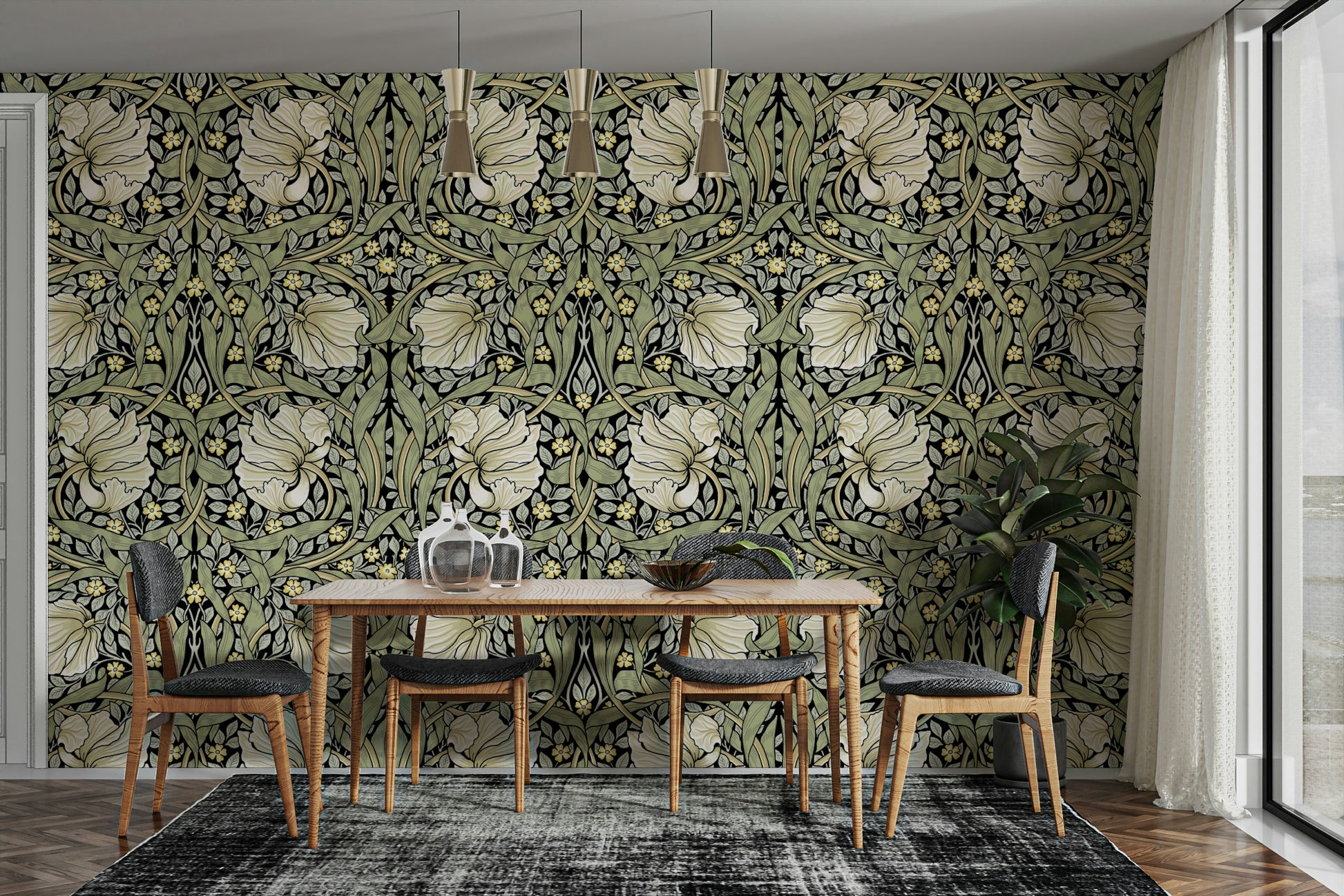 Classic William Morris floral design for living rooms

