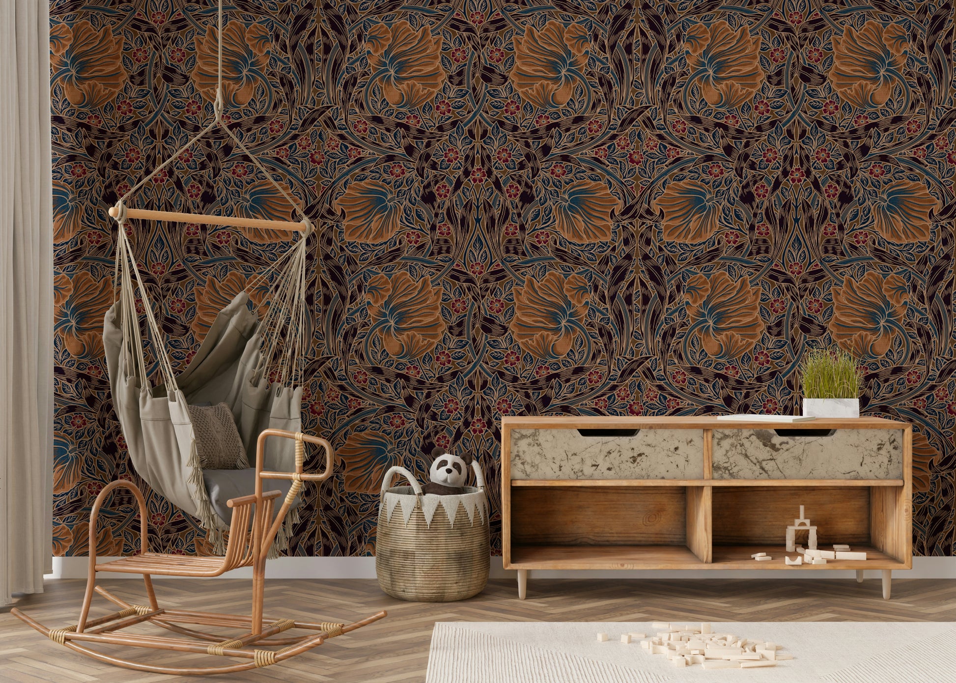 Classic William Morris wallpaper for walls

