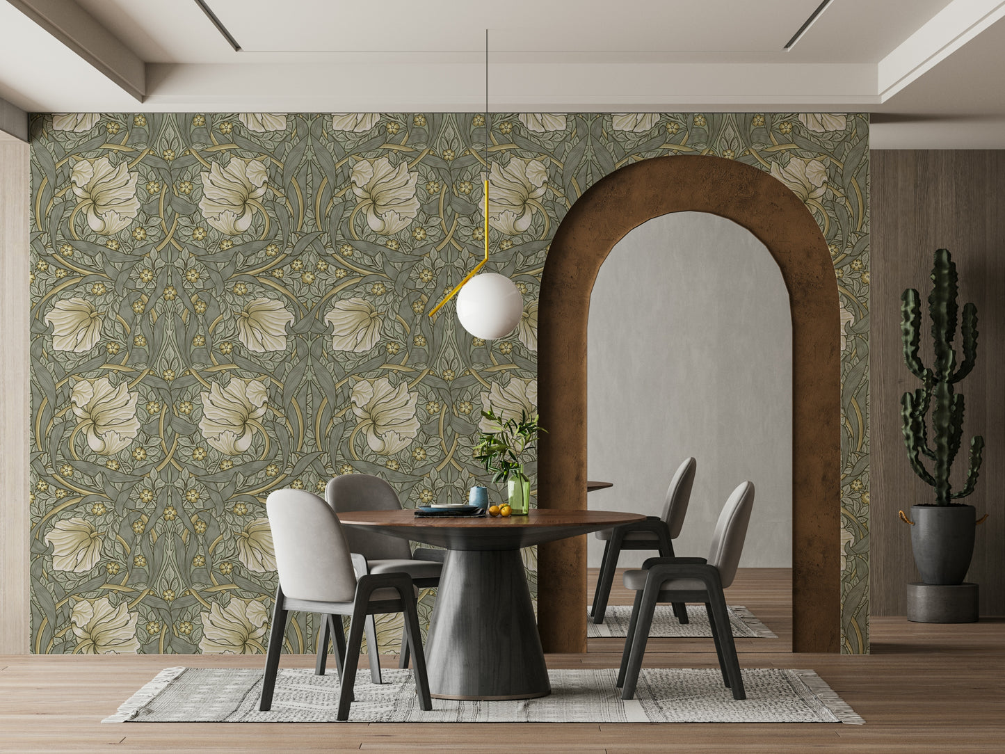 Handcrafted William Morris wallpaper

